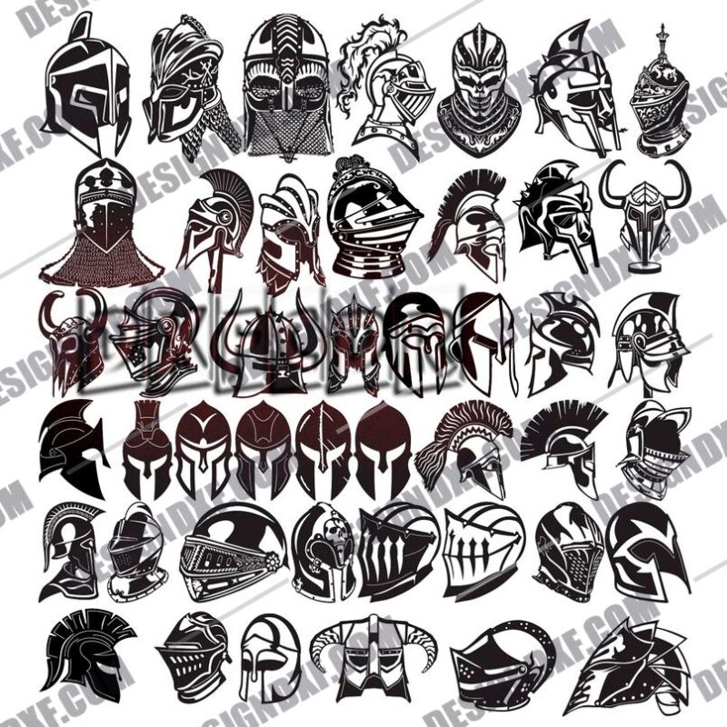 Knight Armor Helmet DXF Files - Download Cut-Ready Designs