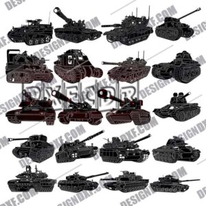 Military Battle Tanks DXF Files